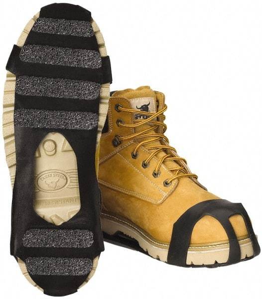 Winter Walking - Size 10-11.5, (Women's Size 12) Overshoe Cleat - Grit Traction, Black - Industrial Tool & Supply
