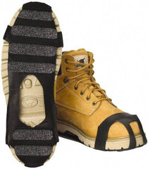 Winter Walking - Size 5 - 7.5, (Women's Size 7-9.5) Overshoe Cleat - Grit Traction, Black - Industrial Tool & Supply