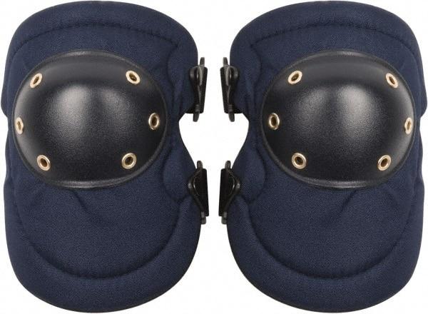 PRO-SAFE - Size Universal, Buckle Straps, Hard Protective Cap, Knee Pad - Foam Padding, Blue, 2 Elastic Straps, Polyester Cover - Industrial Tool & Supply
