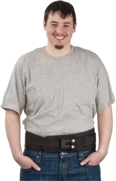 PRO-SAFE - Size M, Jam Lever Buckle, Nylon/Foam Belt - 36 to 48" Waist, 5" Wide, Black - Industrial Tool & Supply