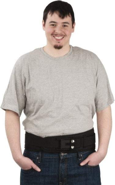 PRO-SAFE - Size XL, Jam Lever Buckle, Nylon/Foam Belt - 58 to 68" Waist, 5" Wide, Black - Industrial Tool & Supply