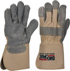 MCR Safety - Size M Cowhide General Protection Work Gloves - For General Purpose, Uncoated, Safety Cuff, Gray, Paired - Industrial Tool & Supply