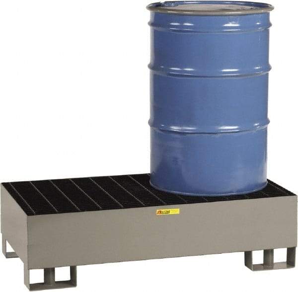 Little Giant - 66 Gal Sump, 2,000 Lb Capacity, 2 Drum, Steel Platform - 51" Long x 26" Wide x 16" High - Industrial Tool & Supply