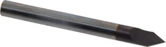 Value Collection - 1/4" Diam x 0.216" Length of Cut, 1/4" Shank Diam, 60° Included Angle, Solid Carbide, Conical Point Engraving Cutter - 2-1/2" Overall Length, Right Hand Cut, AlTiN Coated - Industrial Tool & Supply