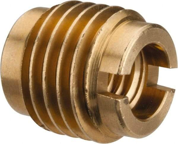 E-Z LOK - 5/16-18, Brass Knife Insert - 1/2" Drill, 1/2" Hole Diam, 5/8" Long, 3/4" Min Grip - Industrial Tool & Supply