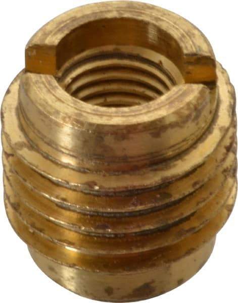 E-Z LOK - 5/16-24, Brass Knife Insert - 1/2" Drill, 1/2" Hole Diam, 5/8" Long, 3/4" Min Grip - Industrial Tool & Supply