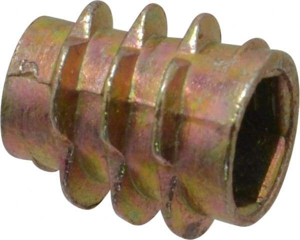 E-Z LOK - M6x1, Zinc Alloy Flush Hex Drive Insert - 23/64" Drill, 9mm Hole Diam, 0.512" Long, M6 Hex - Industrial Tool & Supply