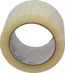 3M - 3" x 110 Yd Clear Acrylic Adhesive Sealing Tape - Polypropylene Film Backing, 1.6 mil Thick, 40 Lb Tensile Strength, Series 302 - Industrial Tool & Supply