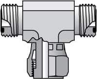 Parker - 1" OD, Steel Swivel Branch - 6,000 Max Working psi, 1-7/16" Hex, O-ring Face Seal Ends - Industrial Tool & Supply