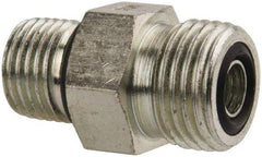 Parker - 3/8" OD, Steel Straight Thread Connector - 9,200 Max Working psi, 3/4" Hex, O-Ring Face Seal/SAE-ORB Ends - Industrial Tool & Supply