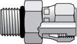 Parker - 1" OD, Steel Straight Thread Swivel Connector - 6,000 Max Working psi, 1-1/2" Hex, O-Ring Face Seal/SAE-ORB Ends - Industrial Tool & Supply