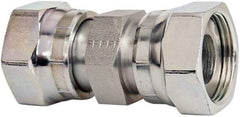 Parker - 1" OD, Steel Swivel Union - 6,000 Max Working psi, 1-7/16" Hex, O-ring Face Seal Ends - Industrial Tool & Supply