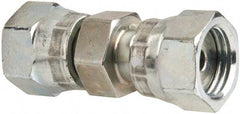 Parker - 1/4" OD, Steel Swivel Union - 9,200 Max Working psi, 5/8" Hex, O-ring Face Seal Ends - Industrial Tool & Supply