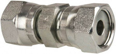 Parker - 3/8" OD, Steel Swivel Union - 9,200 Max Working psi, 3/4" Hex, O-ring Face Seal Ends - Industrial Tool & Supply