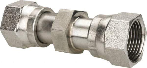 Parker - 1/2" OD, Steel Swivel Union - 9,200 Max Working psi, 7/8" Hex, O-ring Face Seal Ends - Industrial Tool & Supply