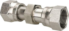 Parker - 1/2" OD, Steel Swivel Union - 9,200 Max Working psi, 7/8" Hex, O-ring Face Seal Ends - Industrial Tool & Supply