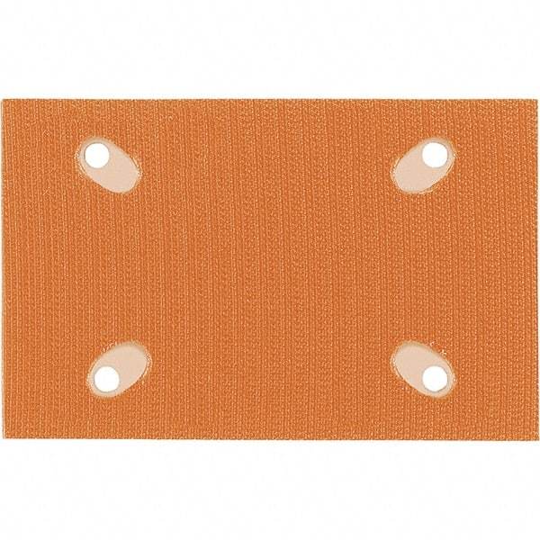 Dynabrade - 5 x 3-1/4" Rectangular Hook Face Backing Pad - Dynabug II Compatible, Screw Attachment, Nonvacuum Pad, 3/8" Thick, Medium Density, Short Nap - Industrial Tool & Supply