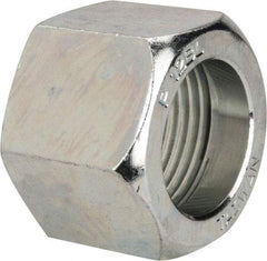 Parker - 3/4" OD, Steel Tube Nut - 1-3/8" Hex, O-ring Face Seal Ends - Industrial Tool & Supply