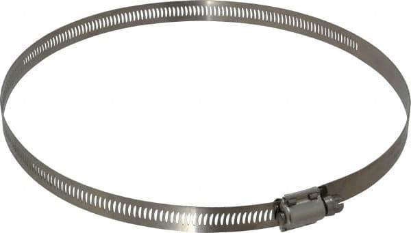 EVER-TITE Coupling Products - SAE Size 128, 2-1/2 to 8-1/2" Diam, Stainless Steel Worm Drive Clamp - 9/16" Wide, Material Grade 304 - Industrial Tool & Supply