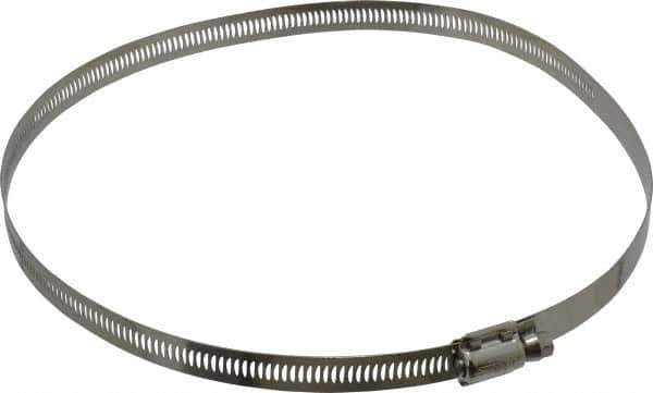EVER-TITE Coupling Products - SAE Size 140, 2-1/2 to 9-1/4" Diam, Stainless Steel Worm Drive Clamp - 9/16" Wide, Material Grade 304 - Industrial Tool & Supply