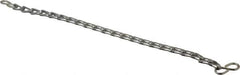 EVER-TITE Coupling Products - 0.105" Diam Stainless Steel Single Jack Chain w/S-Hooks - 30 Lb Load Limit, 14 Links per Foot, #12 - Industrial Tool & Supply