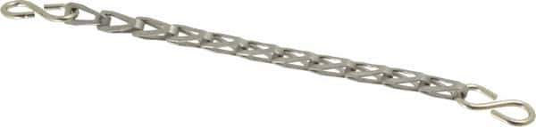 EVER-TITE Coupling Products - Stainless Steel Sash Chain w/S-Hooks - 55 Lb Load Limit, 7 Links per Foot, #6 - Industrial Tool & Supply