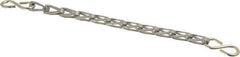 EVER-TITE Coupling Products - Stainless Steel Sash Chain w/S-Hooks - 55 Lb Load Limit, 7 Links per Foot, #6 - Industrial Tool & Supply