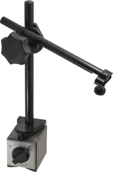 Noga - 175 Lb Magnetic Force, Fine Adjustment Indicator Positioner & Holder with Base - Post & Articulated Arm, Rectangular Base, 55mm Base Height, 60mm Base Length, 50mm Base Width - Industrial Tool & Supply