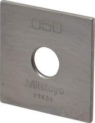 Mitutoyo - 0.05" Square Steel Gage Block - Accuracy Grade 0, Includes Certificate of Inspection - Industrial Tool & Supply