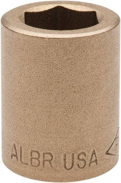 Ampco - 19/32", 1/2" Drive, Standard Hand Socket - 6 Points, 1-3/16" OAL, Aluminum Bronze - Industrial Tool & Supply