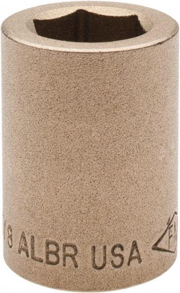 Ampco - 5/8", 1/2" Drive, Standard Hand Socket - 6 Points, 1-7/16" OAL, Aluminum Bronze - Industrial Tool & Supply