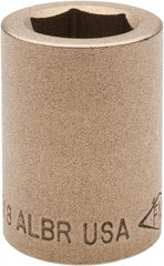 Ampco - 5/8", 1/2" Drive, Standard Hand Socket - 6 Points, 1-7/16" OAL, Aluminum Bronze - Industrial Tool & Supply