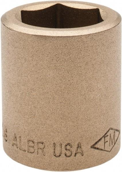 Ampco - 13/16", 1/2" Drive, Standard Hand Socket - 6 Points, 1-7/16" OAL, Aluminum Bronze - Industrial Tool & Supply