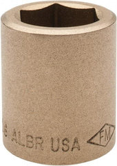 Ampco - 13/16", 1/2" Drive, Standard Hand Socket - 6 Points, 1-7/16" OAL, Aluminum Bronze - Industrial Tool & Supply