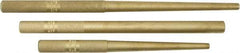Mayhew - 3 Piece, 3/8 to 3/4", Drift Punch Set - Round Shank, Brass, Comes in Pouch - Industrial Tool & Supply