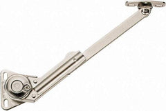 Sugatsune - 8-1/2" OAL x 7/8" Wide, 60 Lb/Inch Capacity, Adjustable Soft Down Stay - Right Side, 5mm Mounting Hole Diam, 105° Max Opening, Nickel Plated Steel & Zinc Alloy - Industrial Tool & Supply
