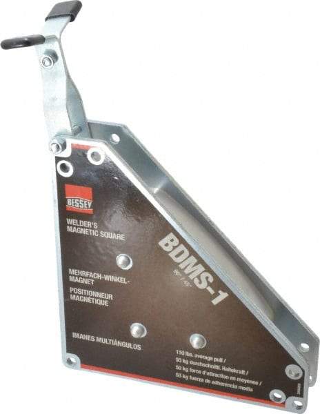 Bessey - 8" Wide x 1-5/8" Deep x 8" High Magnetic Welding & Fabrication Square - 100 Lb Average Pull Force - Industrial Tool & Supply