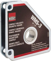 Bessey - 3-3/8" Wide x 5/8" Deep x 3-3/8" High Magnetic Welding & Fabrication Square - 48.5 Lb Average Pull Force - Industrial Tool & Supply