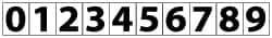 NMC - Magnetic Number Set - Black on White, 10 Piece - Industrial Tool & Supply
