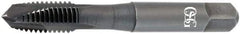 OSG - M5x0.80 Metric Coarse, 3 Flute, Bright Finish, Vanadium High Speed Steel Spiral Point Tap - Plug Chamfer, Right Hand Thread, 2-3/8" OAL, 7/8" Thread Length, 0.194" Shank Diam, 6H Class of Fit - Exact Industrial Supply