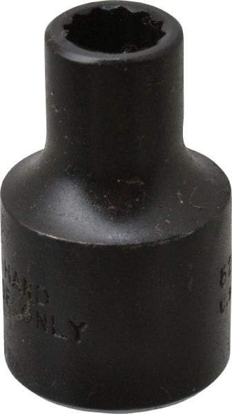 Proto - 1/4", 3/8" Drive, Standard Hand Socket - 12 Points, 1-3/32" OAL, Alloy Steel, Black Finish - Industrial Tool & Supply