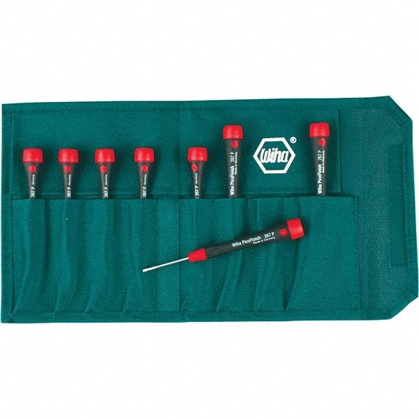 Wiha - 8 Piece Torx Screwdriver Set - Bit Sizes: Torx T1, T2, T3, T4, T5, T6, T-7 & T-8 - Industrial Tool & Supply