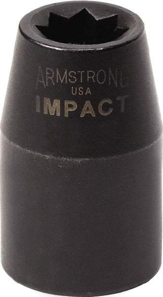Armstrong - 1/2" Drive 3/8" Standard Impact Socket - 1-1/2" OAL - Industrial Tool & Supply