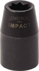 Armstrong - 1/2" Drive 3/8" Standard Impact Socket - 1-1/2" OAL - Industrial Tool & Supply