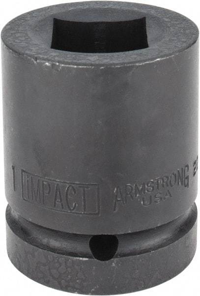 Armstrong - 1" Drive 1" Standard Impact Socket - 2-1/2" OAL - Industrial Tool & Supply