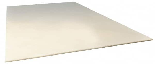 Made in USA - 1' x 1' x 1" Natural (Color) PVDF/Kynar Sheet - Industrial Tool & Supply