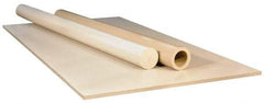 Made in USA - 3/4" Thick x 6" Wide x 1' Long, PEEK Sheet - Natural, Rockwell R-126 Hardness, +0.020 Tolerance - Industrial Tool & Supply