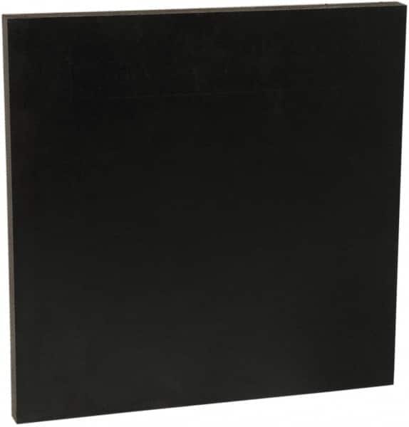 Made in USA - 2' x 1' x 1-1/2" Black ABS Sheet - Industrial Tool & Supply