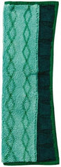 Rubbermaid - 17-1/2" Long x 12" Wide Microfiber Dust Mop Pad - Quick Connect, Green - Industrial Tool & Supply