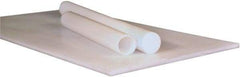 Made in USA - 3/8" Thick x 2' Wide x 2' Long, High Temperature UHMW Sheet - White, Shore D-68 Hardness, ±10% Tolerance - Industrial Tool & Supply